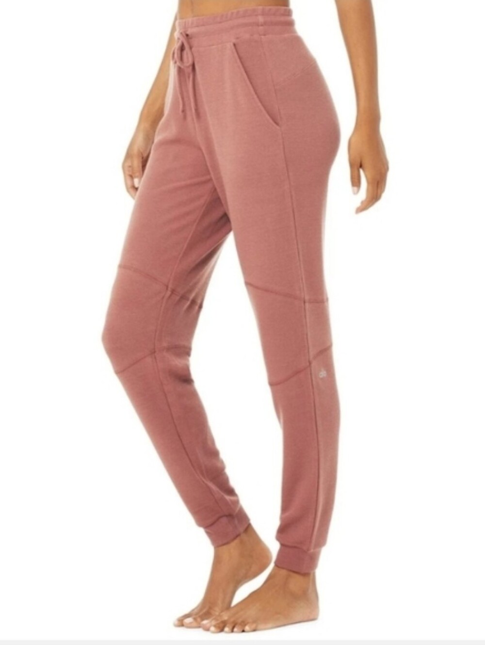 ALO Yoga Dusty Rose Waffle Knit Jogger Xs